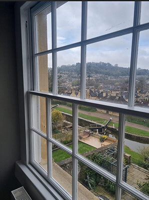 Window frame paintiung in Cambridge